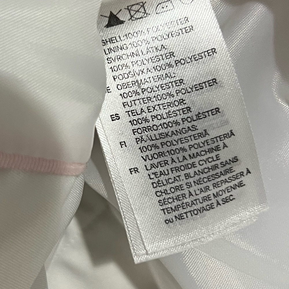 H&M Floral Satin Cropped Jacket Women's 12 Feminine Pink Grey White Snap Front - Picture 3 of 9